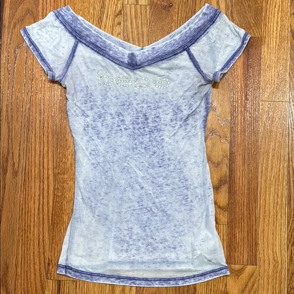 Bebe Rhinestone top - Picture 2 of 8